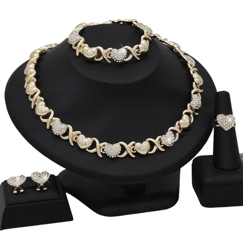 Parure Élégance Éternelle 18K – L’Amour et le Luxe en Harmonie