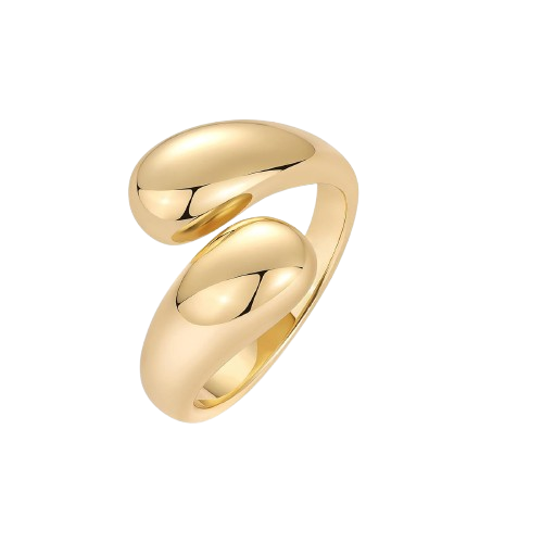 Bague Élégance Fluide - Dorure Or 18K ou Argent 925