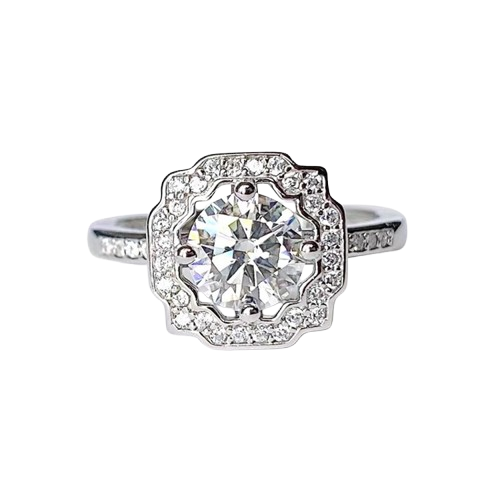 Bague Moissanite 1 Carat – Pureté et Brillance Éternelle