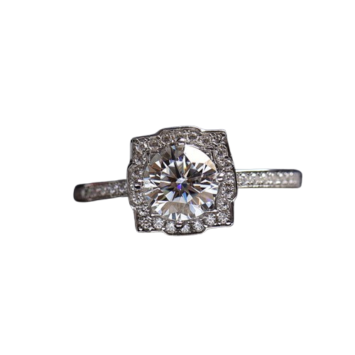 Bague Moissanite 1 Carat – Pureté et Brillance Éternelle