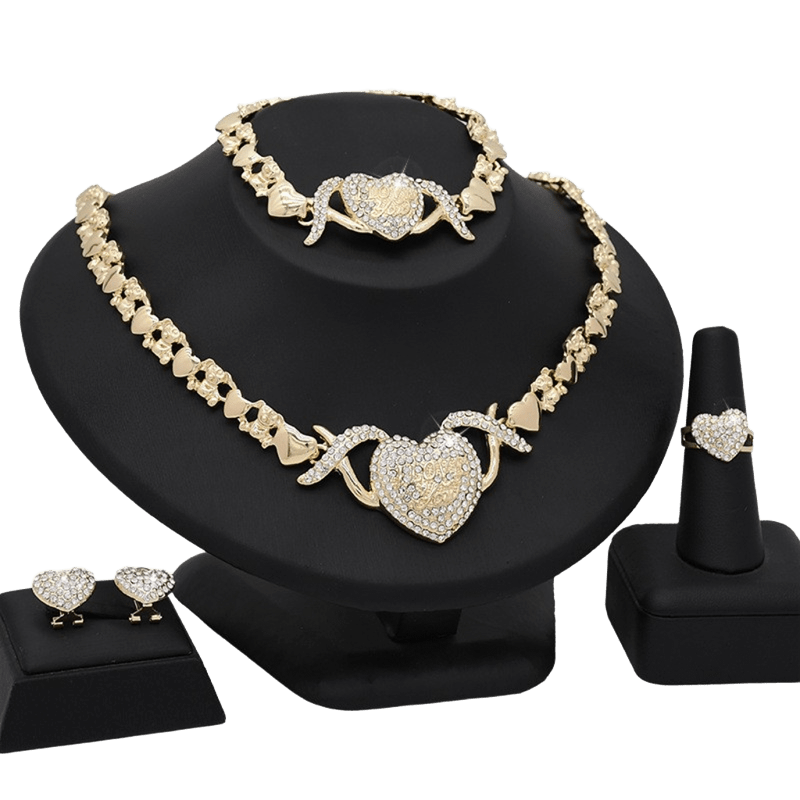 Parure Élégance Éternelle 18K – L’Amour et le Luxe en Harmonie