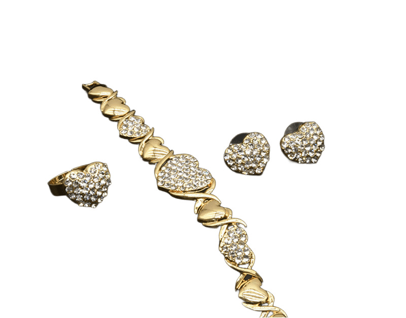 Parure Élégance Éternelle 18K – L’Amour et le Luxe en Harmonie