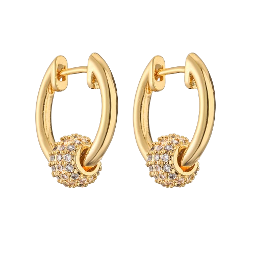 Boucles d’oreilles Élégance Royale – Cercle Luxueux et Micro-Incrustations