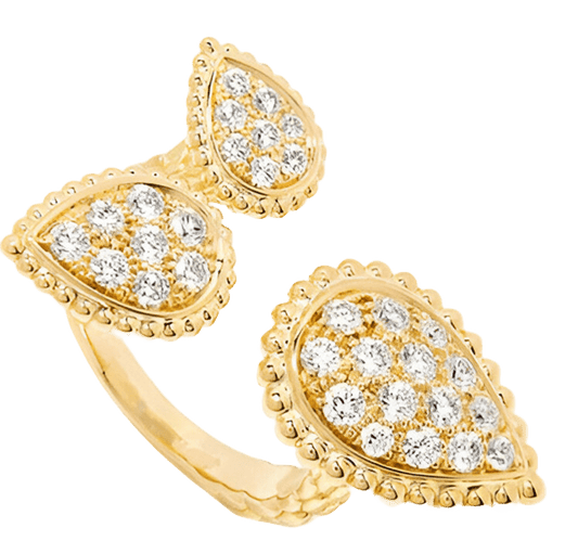 Éclat de Lumière – Bague goutte d’eau plaquée Or 14K